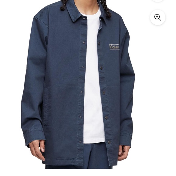 Calvin Klein Men’s Snap Front Jacket, Navy, Size M - Picture 1 of 13